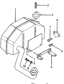 Exhaust Diagram and Parts List for 1320 147008-207400-130232100-131232F100-139232100 Cub Cadet Lawn Tractor